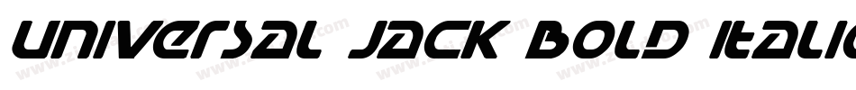 Universal Jack Bold Italic字体转换